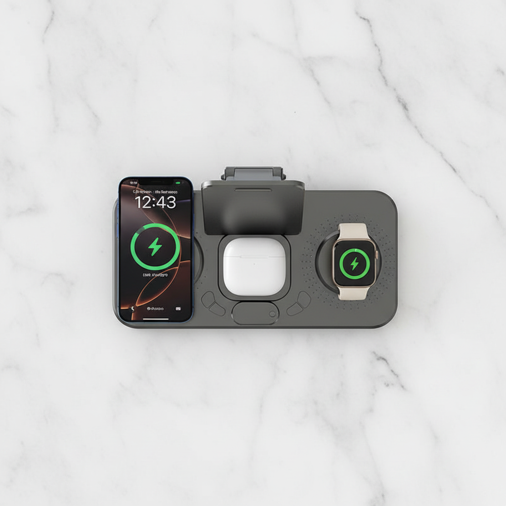 4-in-1 Charging Station – Flat Lay