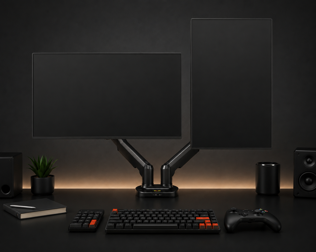 Dual Monitor & Laptop Desk Mount