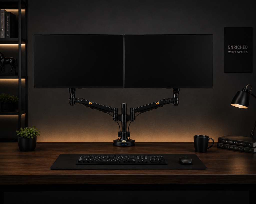 Dual Monitor & Laptop Desk Mount