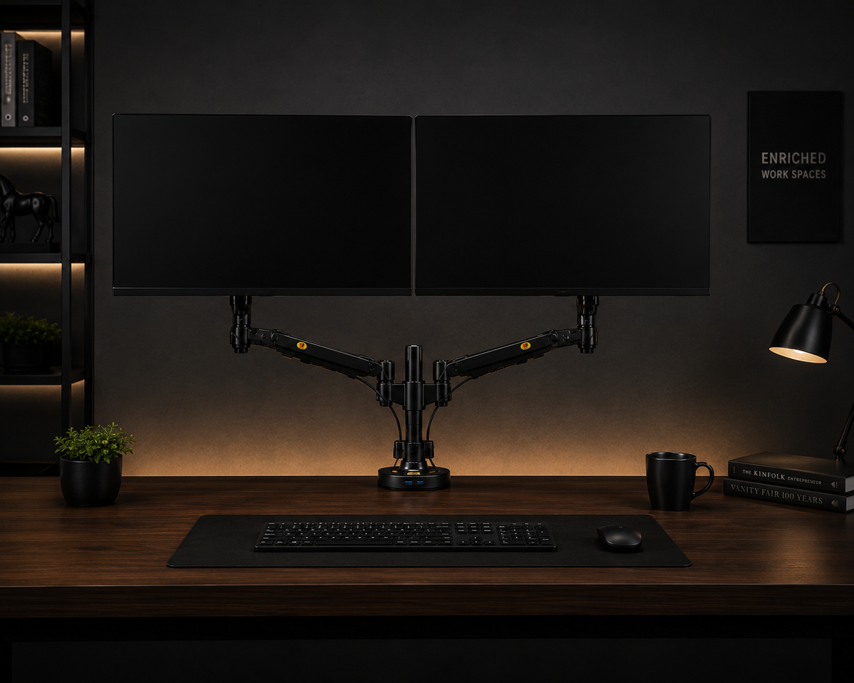 Dual Monitor & Laptop Desk Mount