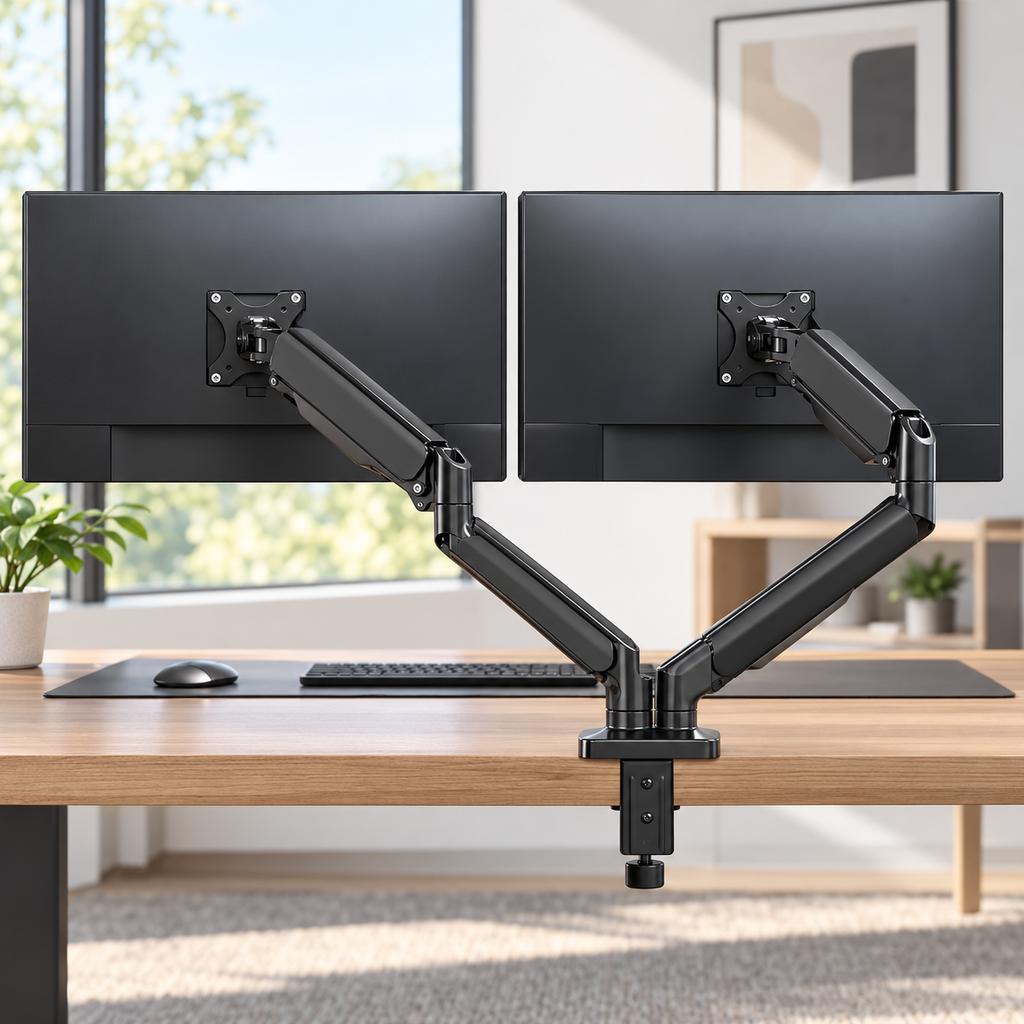 Premium Adjustable Dual Monitor Stand