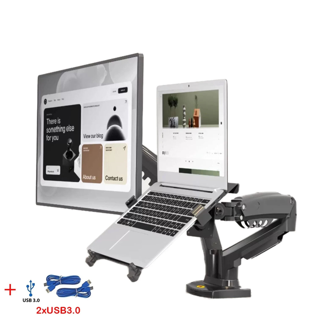 Dual Monitor & Laptop Desk Mount