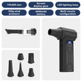 Cordless Turbo Air Blower with LED Light, 4-Speed Control