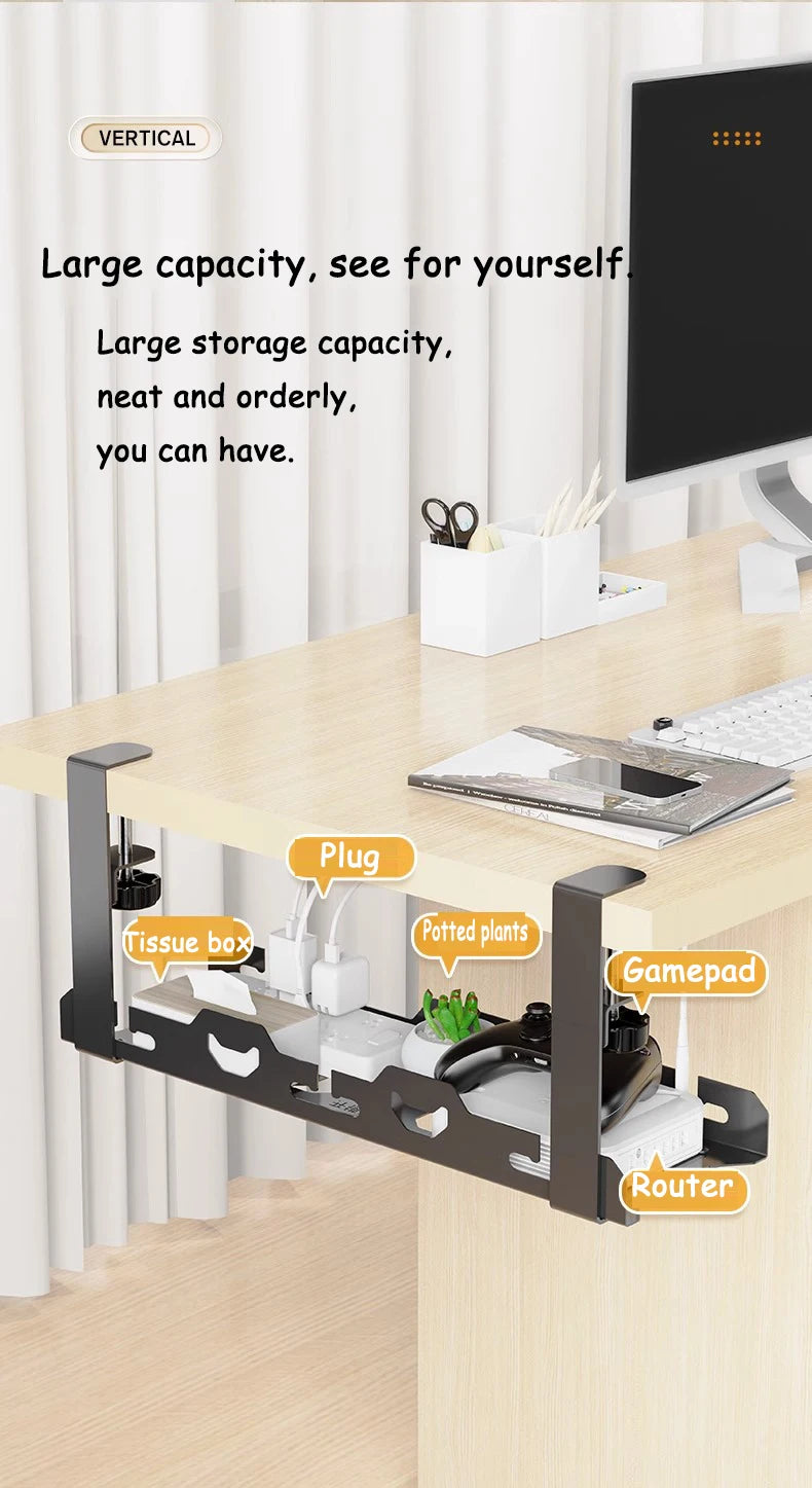 Under-Desk Cable Management Rack