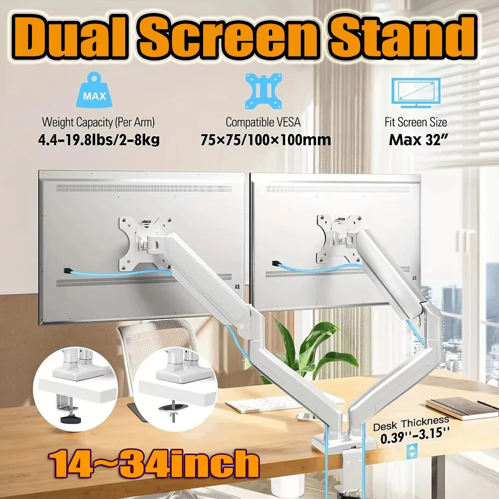 Premium Adjustable Dual Monitor Stand