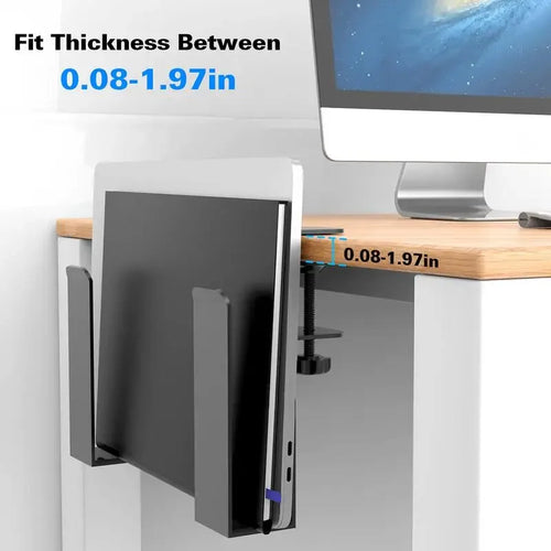 Clamp-On Desk Side Storage Shelf