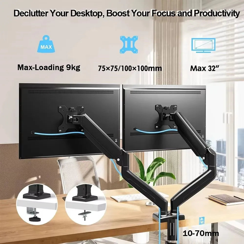 Premium Adjustable Dual Monitor Stand