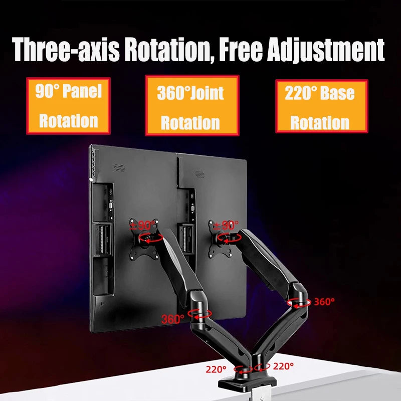 Premium Adjustable Dual Monitor Stand