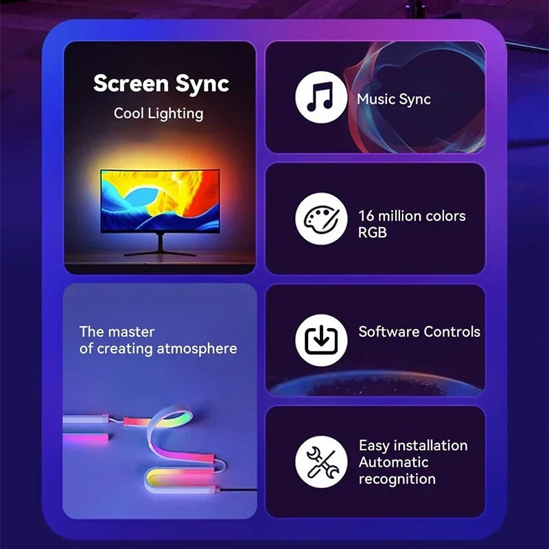 Screen-Sync RGB Monitor Backlight Strip