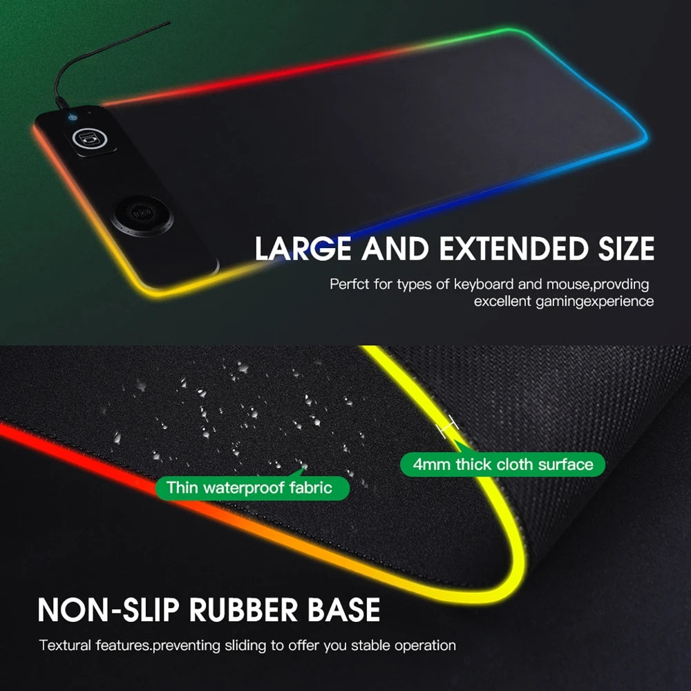 3-in-1 RGB Wireless Charging Desk Mat