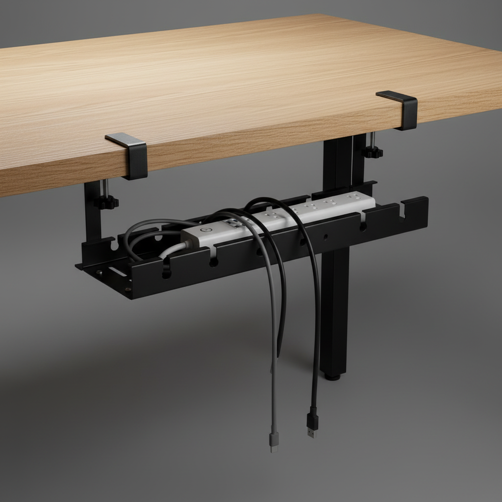 Under-Desk Cable Management Rack