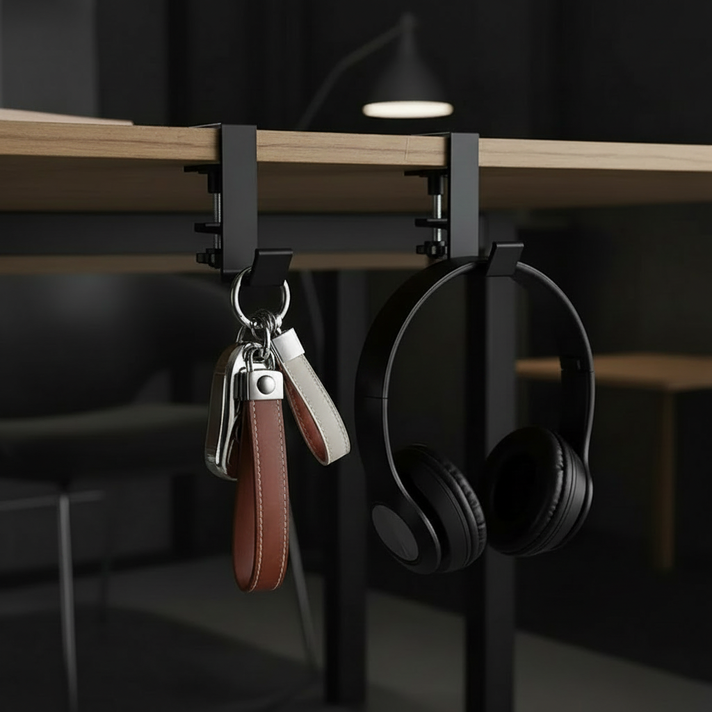 Removable Desk Hook — Dark Office Clean